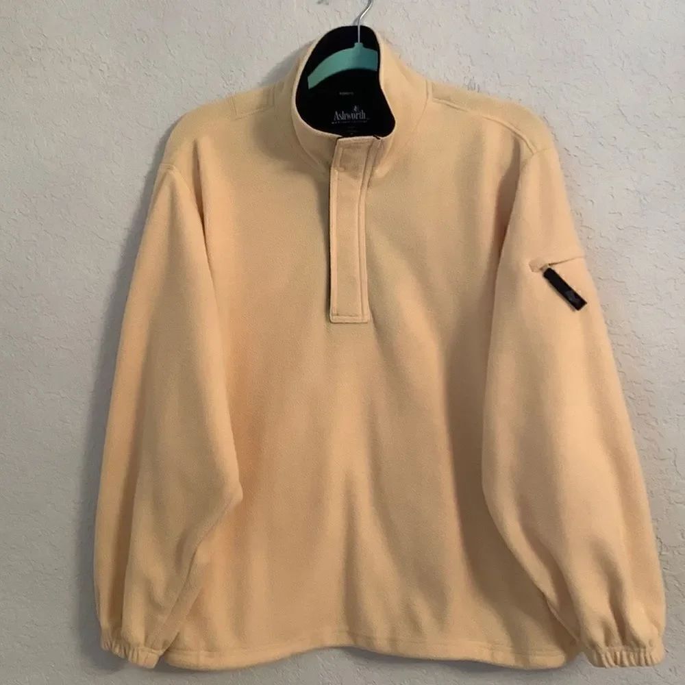 Ashworth Weather System Sweater Yellow/Blue Sweatshirt Size M